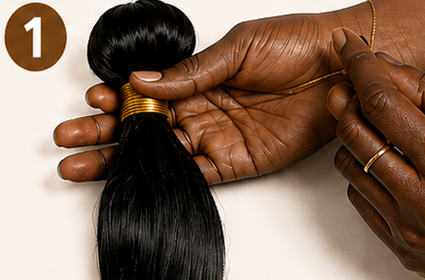 Étape démêlage tissage Racines d’Or