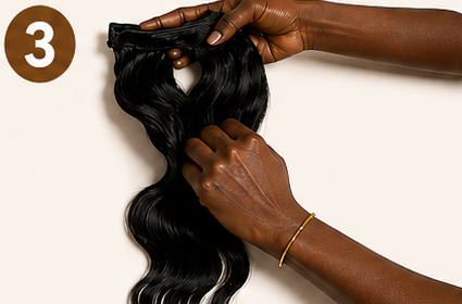 Étape démêlage tissage Racines d’Or