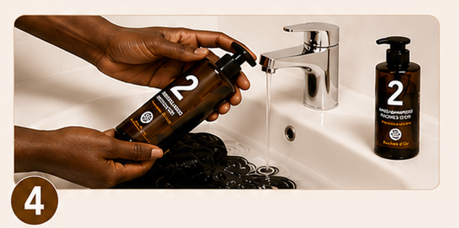 Étape lavage tissage Racines d’Or
