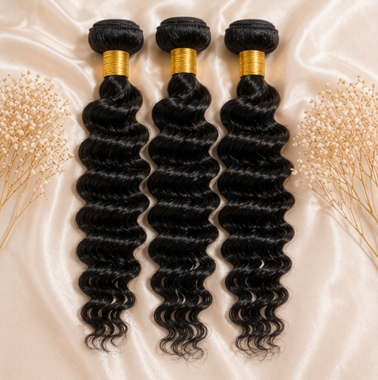 Tissage - Mèches ondulée (deep) 100 % naturelles