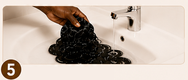 Étape lavage tissage Racines d’Or