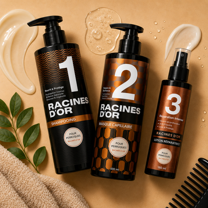 Coffret Soin Perruque 3 Étapes - Rituel Complet Cheveux Naturels & Synthétiques