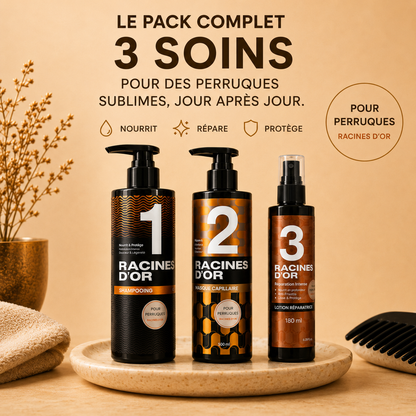 Coffret Soin Perruque 3 Étapes - Rituel Complet Cheveux Naturels & Synthétiques