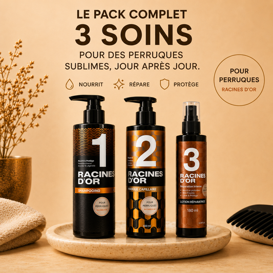 Coffret Soin Perruque 3 Étapes - Rituel Complet Cheveux Naturels & Synthétiques