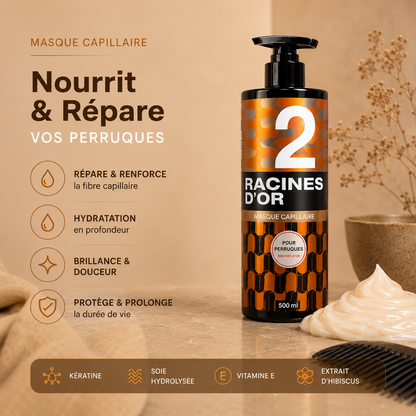 Reparierende Haarmaske – Remy-Haar-Perücken & geschädigtes Haar – 500 ml