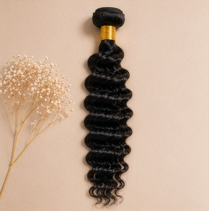 Tissage - Mèches ondulée (deep) 100 % naturelles