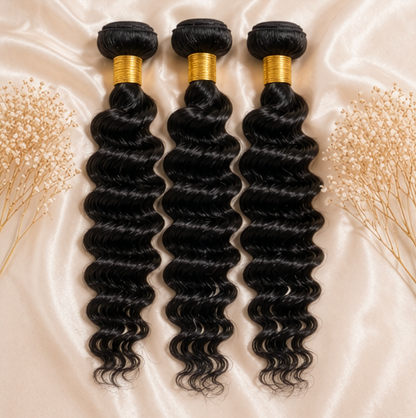 Tissage - Mèches ondulée (deep) 100 % naturelles