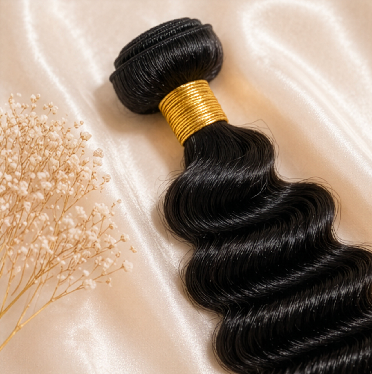 Tissage - Mèches ondulée (deep) 100 % naturelles