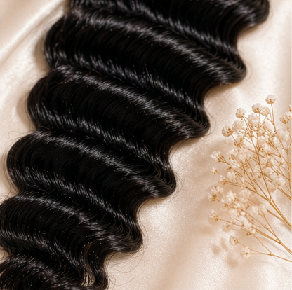 Tissage - Mèches ondulée (deep) 100 % naturelles