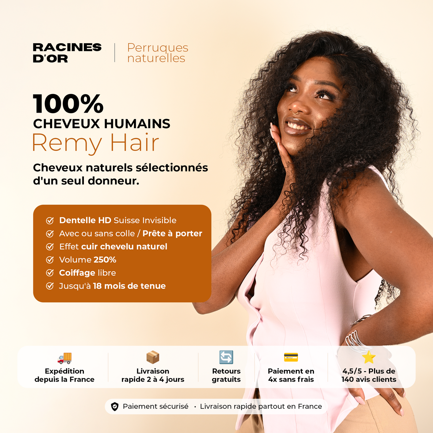 PERRUQUE GISELLE | Couleur naturelle