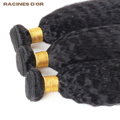 Lot mèches Yaki bouclées noir naturel