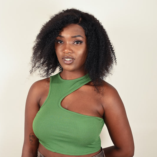 Perruque JANET afro texturée noir naturel Remy Hair