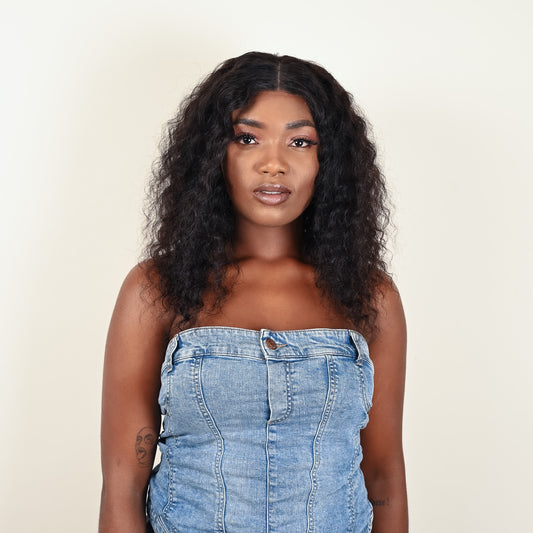 Perruque SERENA bouclée longue noir naturel Remy Hair