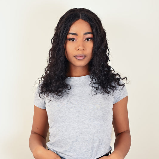 Perruque ROBYN bouclée noir naturel Remy Hair