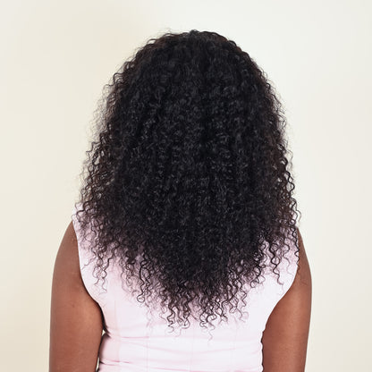 Perruque GISELLE noir naturel vue arrière volume afro