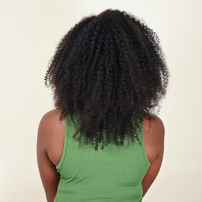 Perruque JANET noir naturel vue profil volume diffus